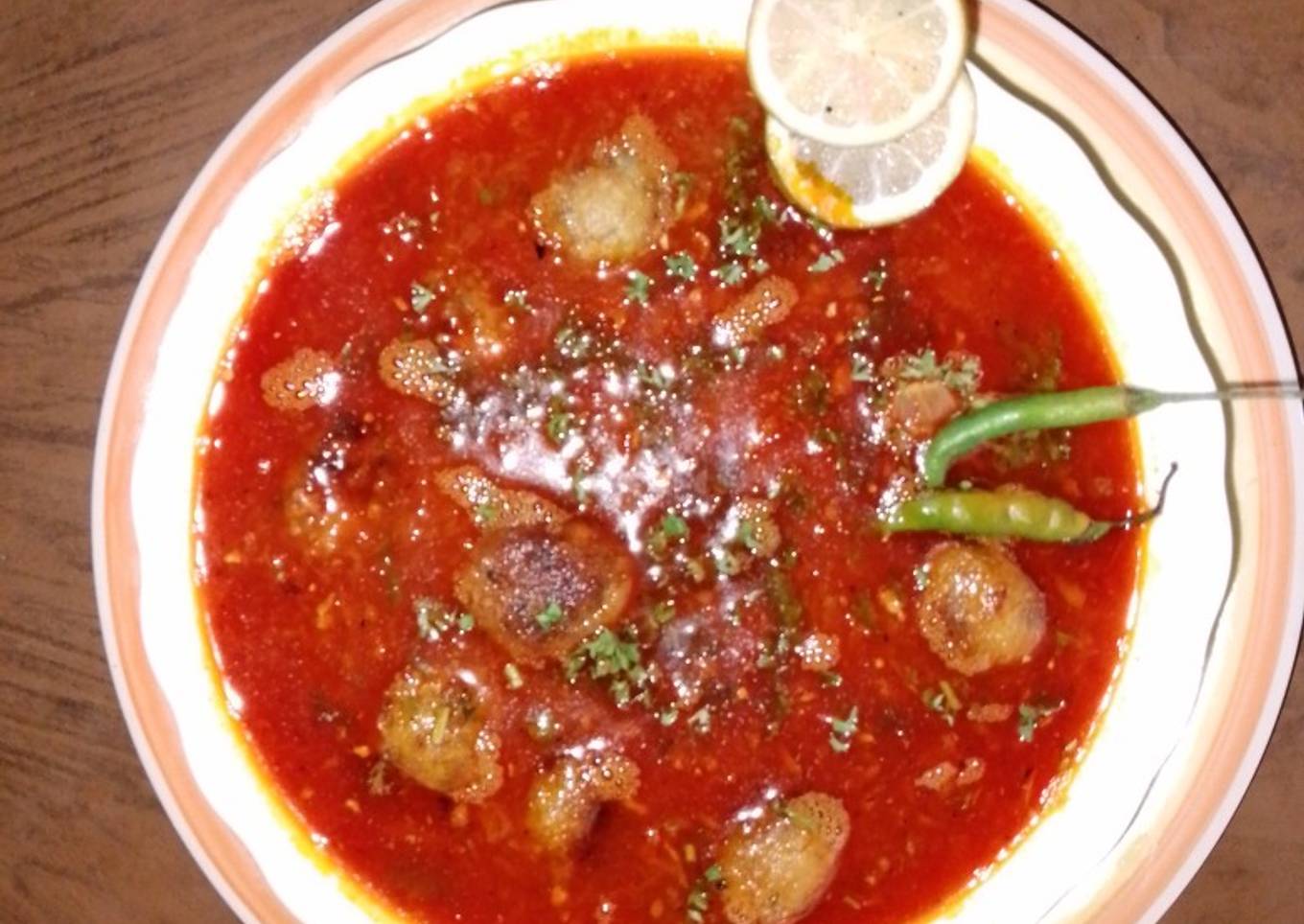 Less spice Peas & potato koftas ðŸ¥” with red gravy