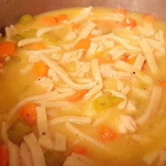 A picture of Dave's Chicken Noodle Soup.