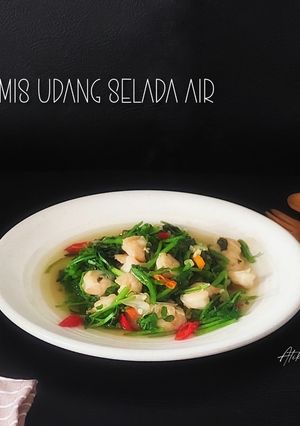 Foto resep Tumis Udang Selada Air