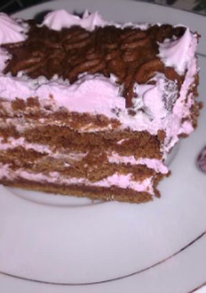 Una foto de Chocotorta con mousse de frutilla 🍰😍