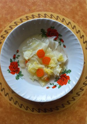 Foto resep Sayur bening: Wortel, Kol, Sawi Putih