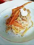 Spaghetti alla chitarra con pere e gorgonzola