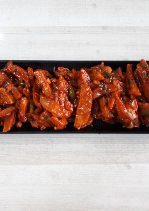 A picture of Chilli Milli Potatoes.