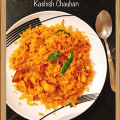 A picture of 🌈 Poha - Flattened Rice Dish.