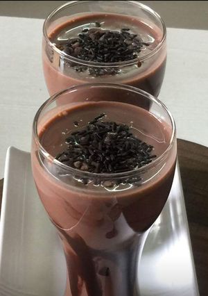 A picture of Thick chocolate shake.