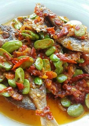 Foto resep Ikan asin sambal pete