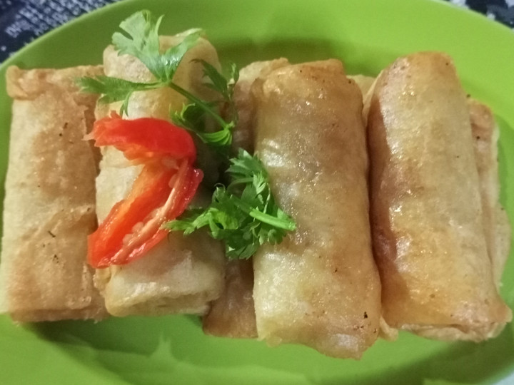 Cara Membuat Lumpia isi rebung muda Ekonomis Untuk Jualan