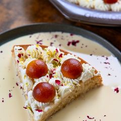 A picture of Gulab Jamun Tres Leches Cake.