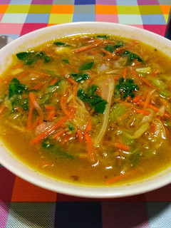 Una foto de Sopa de verduras al curry