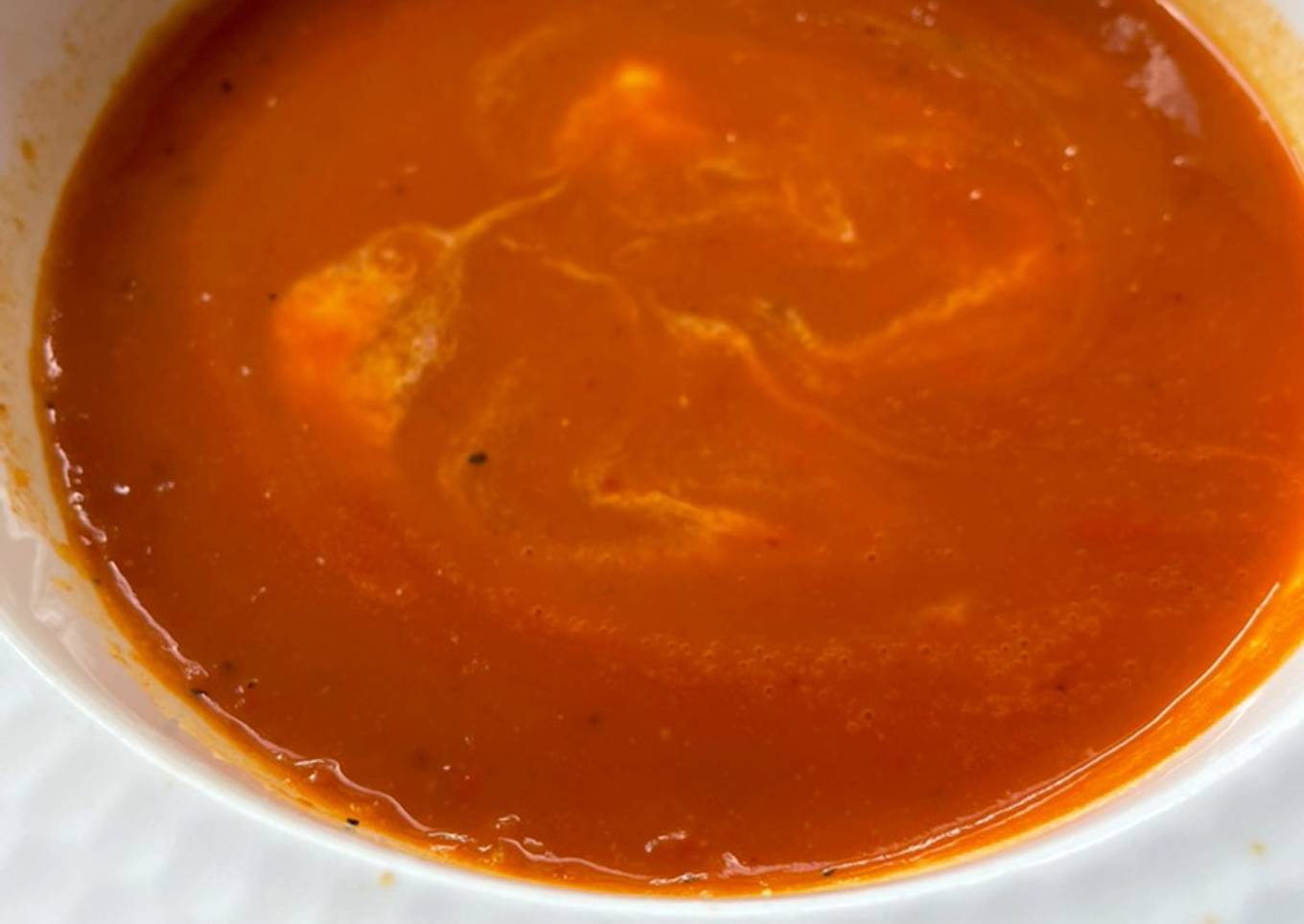 Smokey and sweet red pepper and squash soup