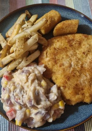 Una foto de Milanesa (de pollo) a la Maryland