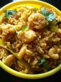 Prawns Pulav(kolambi Bhat)