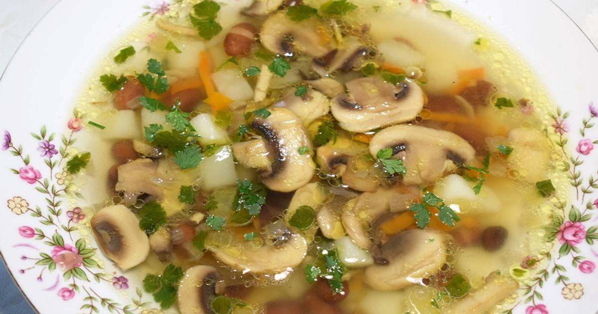 Суп картофельный с грибами, заготовка