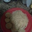 Spaghetti con agregado vegano (zapallo italiano)