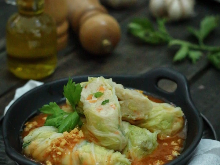 Langkah Mudah untuk Menyiapkan Resep Sawi Gulung isi Ayam yang Menggugah Selera Anti Ribet, Uenak Banget