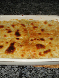 Una foto de Brécol con bacón gratinado