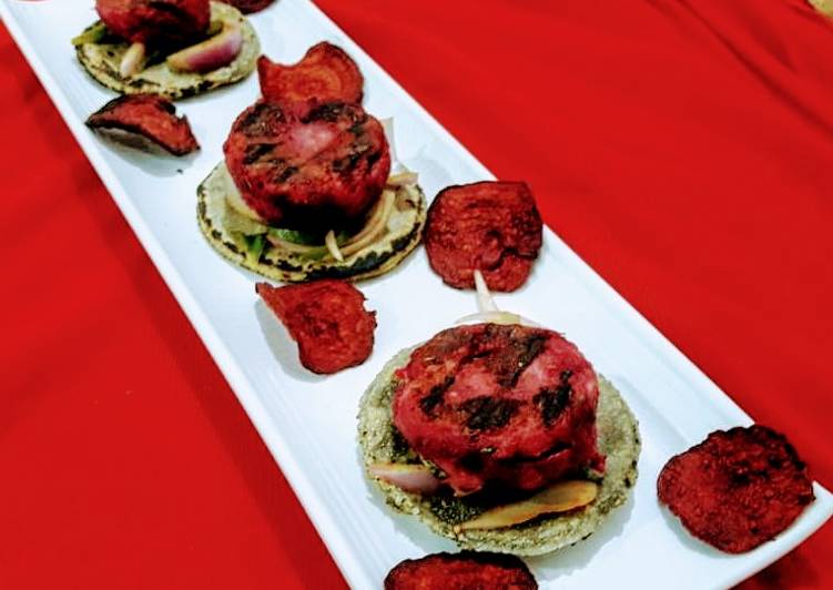 Recipe of Perfect Beetroot canapés on bajra roti