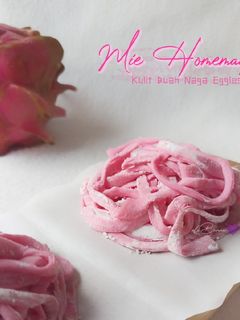 Foto resep 327. Mie Homemade Kulit Buah Naga Eggless