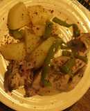 Sancocho de pollo y papás