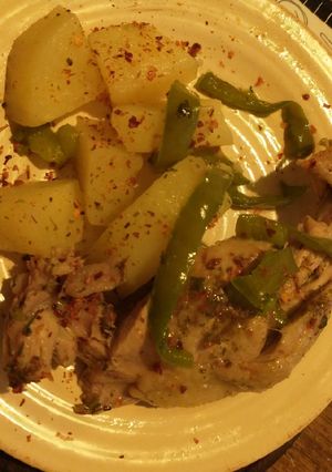 Una foto de Sancocho de pollo y papás