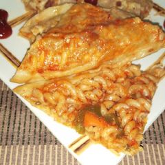 A picture of Pasta paratha bites.
