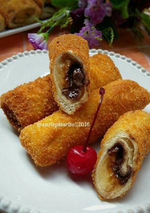 Foto resep Roti tawar goreng isi pisang coklat