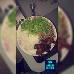 A picture of Rice and beans.