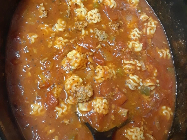 Easy Steps to Make Lasagna Soup - Slow Cooker the Can Spoil the Tongue So Delicious