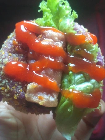 Langkah Mudah untuk Membuat Resep Donat sosis ubi ungu yang Sempurna Anti Ribet, Uenak Banget