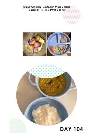 Foto resep Menu MPASI Day 104 - Nasi Tim Soto Ayam