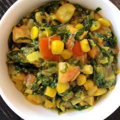 A picture of Spinach corn.