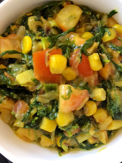 A picture of Spinach corn.