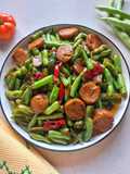 Tumis buncis bakso kecap