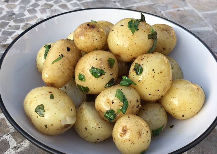 Recipe of Super Quick Homemade Minted New Potatoes