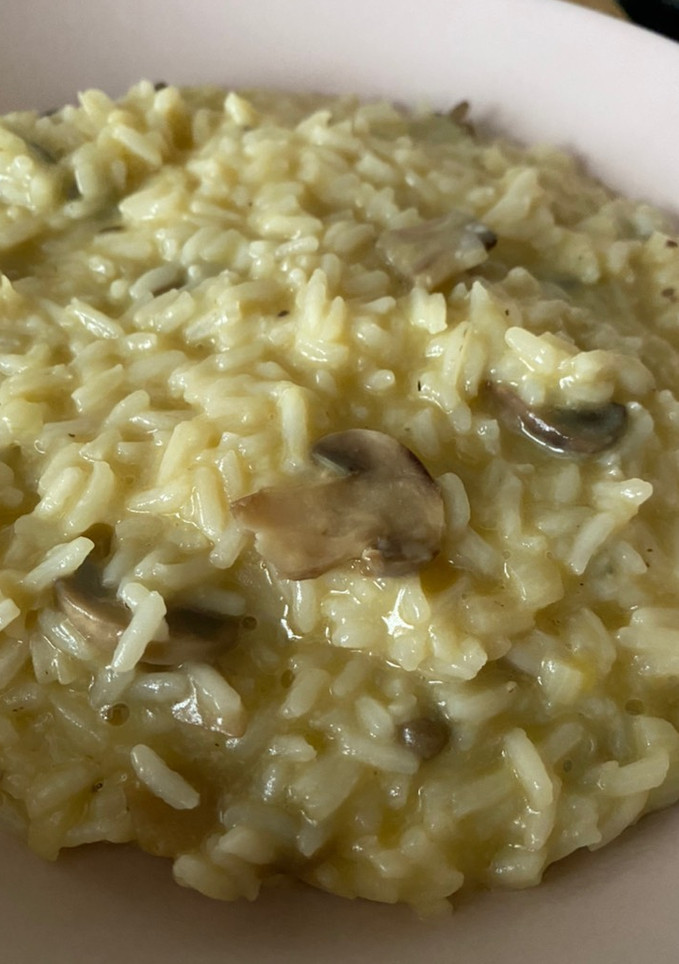 Una foto de Risotto de champiñones