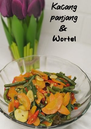 Foto resep Tumis kacang panjang & wortel