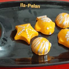 A picture of Orange jujips Stuffed Chocolate.