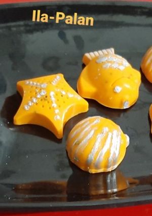 A picture of Orange jujips Stuffed Chocolate.