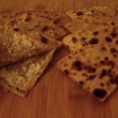 A picture of Peanut paneer stuffed Paratha.