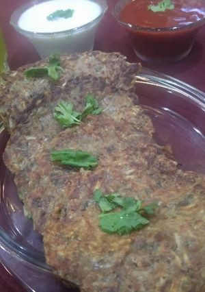 A picture of Jain Raw Banana Rosti.