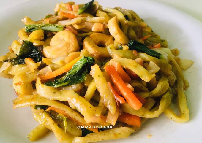 Resep bikin Mie Hijau Goreng  sesuai selera