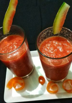 A picture of Watermelon-Strawberry Smoothy.