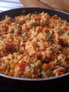 Una foto de Arroz con verduras