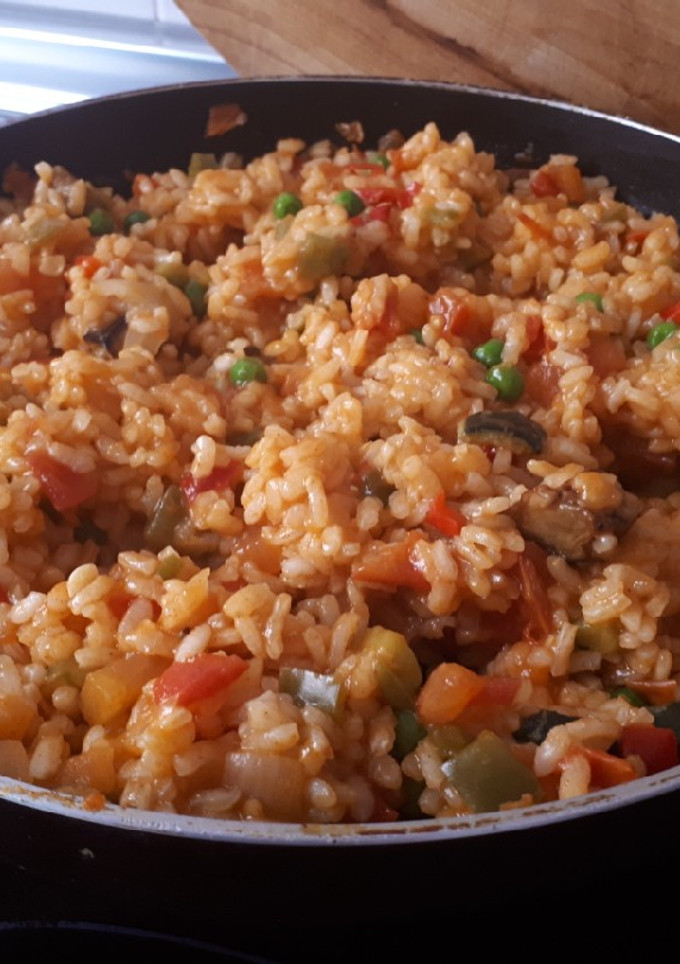 Una foto de Arroz con verduras