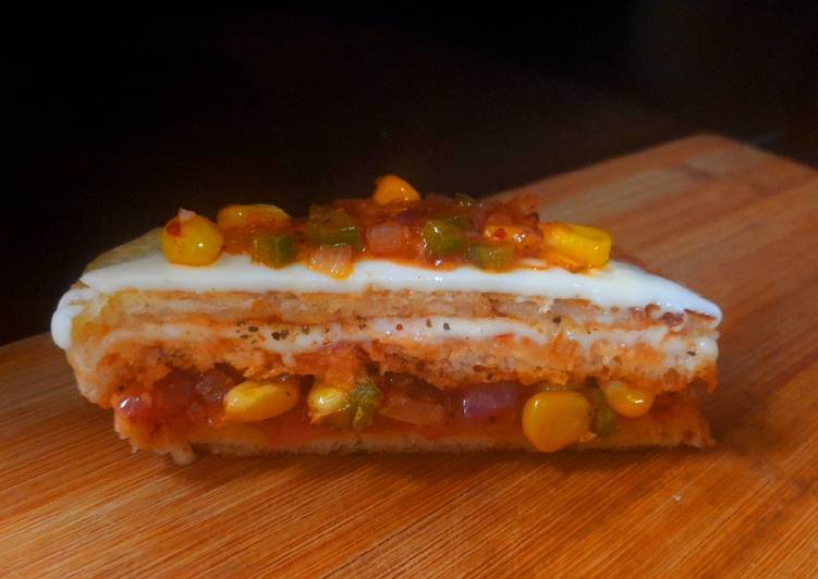 How to Make Quick Cheese Burst Pizza Sandwich