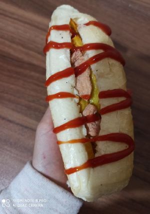 عکسی از دستور سوسیس سیب زمینی ساندویچی 🌭🍟