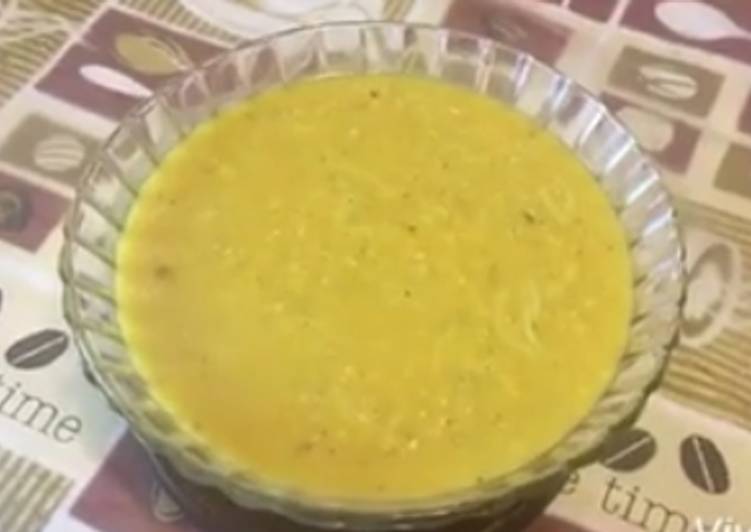 شوربت عدس😄 معه تمن عنبر😋