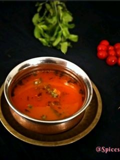 A picture of Tomato Rasam.
