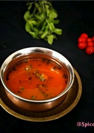 A picture of Tomato Rasam.
