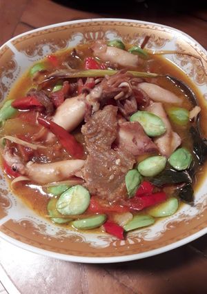 Foto resep Tumis cumi &ikan asin jambal